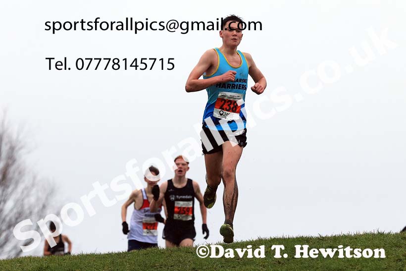 Boys under-15s 2023 North Eastern Cross Country Champs., Temple Park, South Shields. Photo: David T. Hewitson/Sports for All Pics